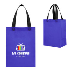 Bennett Recycled Non-Woven Tote Bag - 30199_ROYBLK_Colorbrite