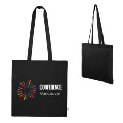 Maeve 8 oz Recycled Cotton Tote Bag - 32008_BLK_Colorbrite