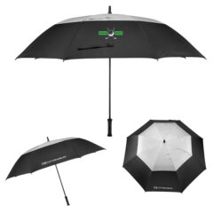 Cutter & Buck® rPET Golf Umbrella – 60″ Arc - 45017_BLKGRA_Colorbrite