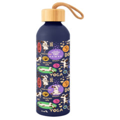 Full Color Blaire Recycled Aluminum Bottle With Bamboo Lid - 25 oz