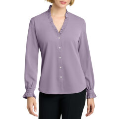 Brooks Brothers® Women’s Long Sleeve Ruffle Collar Blouse
