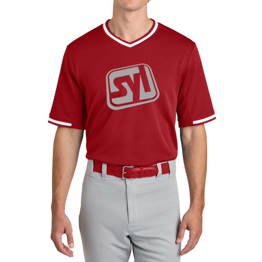 Sport-Tek® Tough Mesh V-Neck Baseball Jersey - Sport-Tek