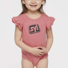 Rabbit Skins Infant Flutter Sleeve Baby Rib Bodysuit