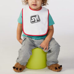 Rabbit Skins Infant Contrast Trim Terry Bib