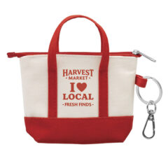 Mini Tote Keytag - red