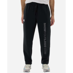 Adidas Men’s Fleece Sweatpants - Adidas_AT215_Black-_White_Front_High_Model