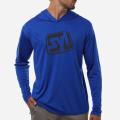 AllPro Unisex Pro-Lock Performance Hooded Long Sleeve T-Shirt - AllPro_48510_Royal_Front_High_Model
