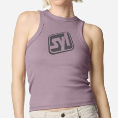 American Apparel Women’s Baby Rib Tank - American_Apparel_BR2101_Smokey_Violet_Front_High_Model