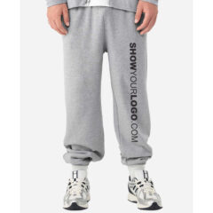 BELLA + CANVAS Unisex Sponge Fleece Sweatpants - BELLA__CANVAS_3738_Athletic_Heather_Front_High_Model
