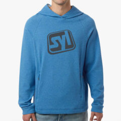 North End Men’s Spirit Textured Hooded Pullover - North_End_NE729_Light_Nautical_Blue_Heather_Front_High_Model