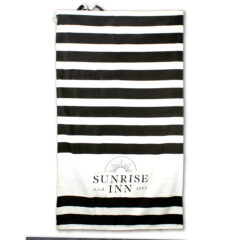 Shorebuddy Beach Towel in a Drawstring Backpack - SHOREBUDDY_DECORATED_0001_BLACK