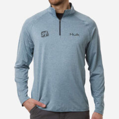 HUK Men's Airweight Heather Quarter-Zip Pullover