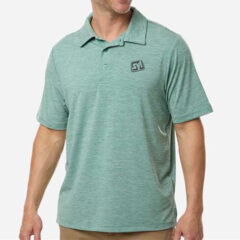 Team 365 Men’s Relay Heathered Stripe Polo - 136402_omf_fm