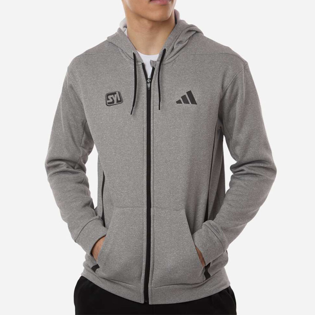 Adidas Men’s Game & Go Fleece Full-Zip Hooded Sweatshirt - 139396_omf_fl