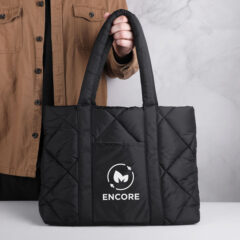 Quilted Puffer Nylon Tote