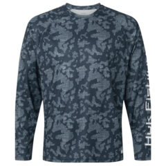 HUK Men’s Lopro Running Lakes Long Sleeve T-Shirt - HUK_H12L0017_Sargasso_Sea_Front_High