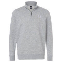 Under Armour Men’s Icon Fleece Quarter-Zip Pullover - Under_Armour_6012710_Mod_Grey_Light_Heather-_White_Front_High