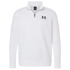 Under Armour Men’s Icon Fleece Quarter-Zip Pullover - Under_Armour_6012710_White-_Black_Front_High