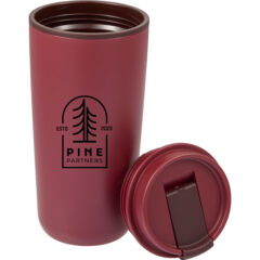Cooper Recycled Double Wall Plastic Tumbler with Hinging Flap Lid - 16 oz