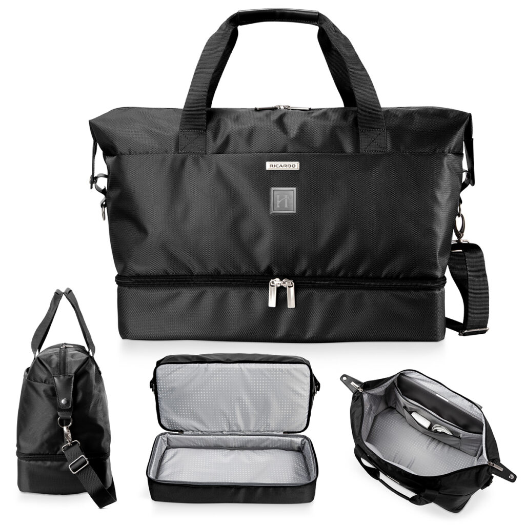 Ricardo® Avalon Drop-Bottom Weekender Duffel Bag - 30206_BLK_Laser