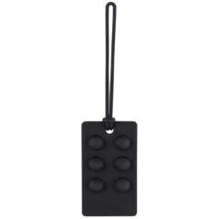 Recycled Push Pop Bubble Luggage Tag - TV244_BK_Front_Blank