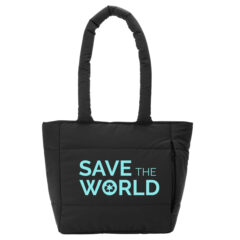 Eco Friendly Quilted Lunch Cooler Tote Bag - 7 cans