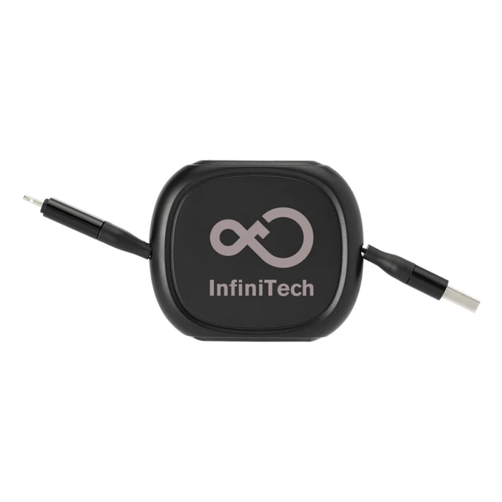 Roberta Retractable Eco 100W Charging Cable - black