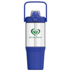 Ivy Eco Water Bottle with Multi-Function Lid – 40 oz - blue