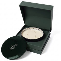 Beacon Metallic Glass Candle with Tin Lid - evergreen