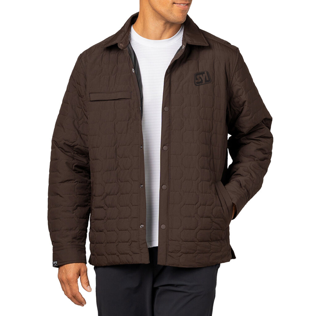 Men’s Artisan 100 GSM Insulated Quilted Shirt Jacket - model