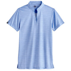 Women’s Unwinder Printed Bamboo Short Sleeve Polo - peri