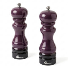 Prescott Oak Wood Salt and Pepper Mill Set - plum2