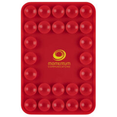 Magnetic Recycled Silicone Suction Phone Mount - red