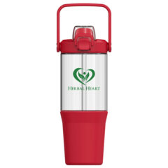 Ivy Eco Water Bottle with Multi-Function Lid – 40 oz - red