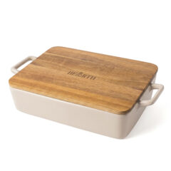 Hearth Stoneware Casserole Dish - warmgrey