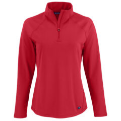 Cutter & Buck Prospect Recycled Featherlight Stretch Women’s Quarter Zip - LCK00225_RD_MANN_HG