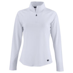 Cutter & Buck Prospect Recycled Featherlight Stretch Women’s Quarter Zip - LCK00225_WH_MANN_HG