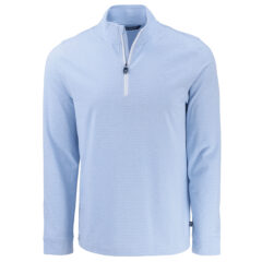 Cutter & Buck Adapt Recycled Soft Knit Stripe Men’s Quarter Zip Pullover - MCK01379_AHWH_MANN_HG