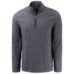 Cutter & Buck Adapt Recycled Soft Knit Stripe Men’s Quarter Zip Pullover - MCK01379_BLH_MANN_HG