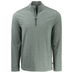 Cutter & Buck Adapt Recycled Soft Knit Stripe Men’s Quarter Zip Pullover - MCK01379_HH_MANN_HG