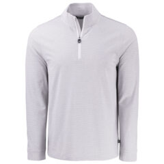 Cutter & Buck Adapt Recycled Soft Knit Stripe Men’s Quarter Zip Pullover - MCK01379_PHWH_MANN_HG