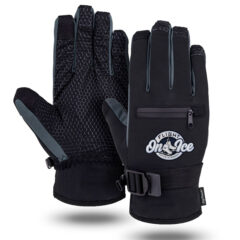 Touchscreen Ski Gloves with Zip Pocket
