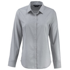 Cutter & Buck Skyline End on End Recycled Long Sleeve Women’s Dress Shirt - LCW00019_BL_MANN_HG