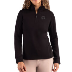 Clique Haven Recycled Women’s Quarter Zip Sweatshirt - LQK00092_BL_PRO_HG