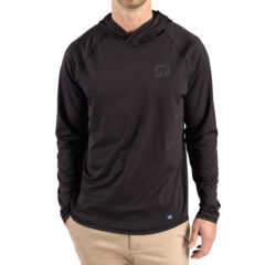 Cutter & Buck Prospect Recycled Featherlight Stretch Men’s Hooded Pullover - MCK01363_BL_PRO_HG
