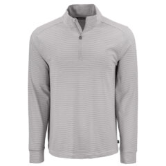Cutter & Buck Forge Recycled Double Stripe Four-Way Stretch Men’s Quarter Zip Pullover - MCK01383_POLWH_MANN_HG