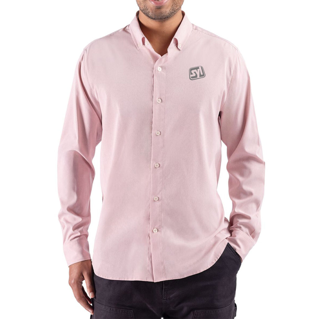 Cutter & Buck Skyline End on End Recycled Long Sleeve Men’s Dress Shirt - MCW00240_RD_PRO_HG